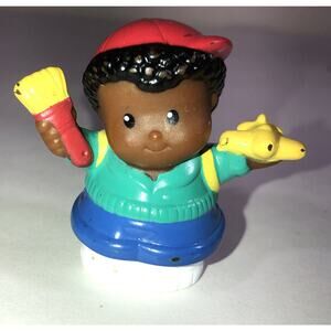 Fisher Price Little People Replacement Boy figure Holding Plane & Paint Brush
